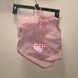 Pink Sheer Top with Heart Design